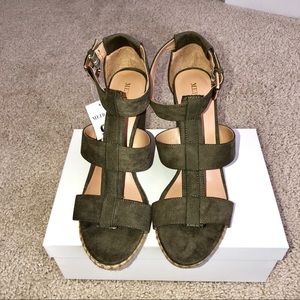 NWT Merona Olive Espadrilles Wedges